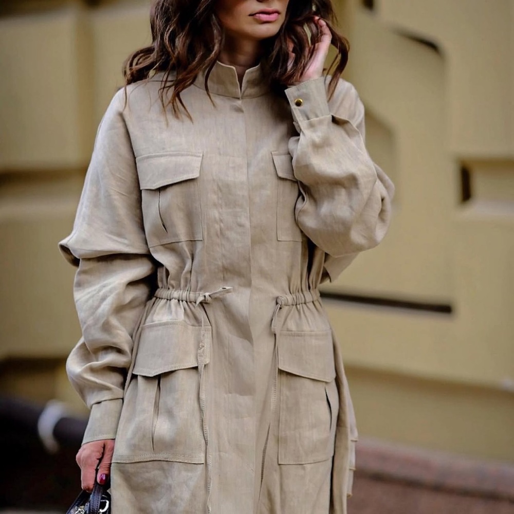 Women's Beige Utility Jacket